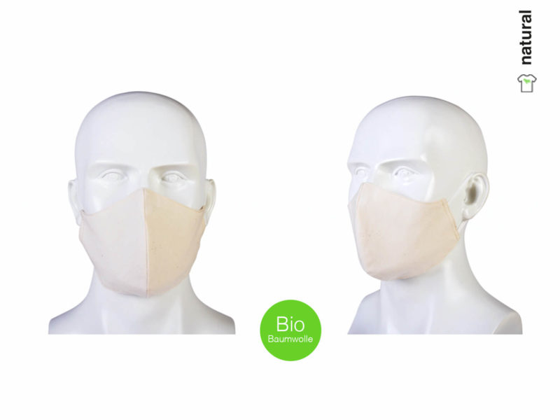 Maske aus Bio-Baumwolle natural