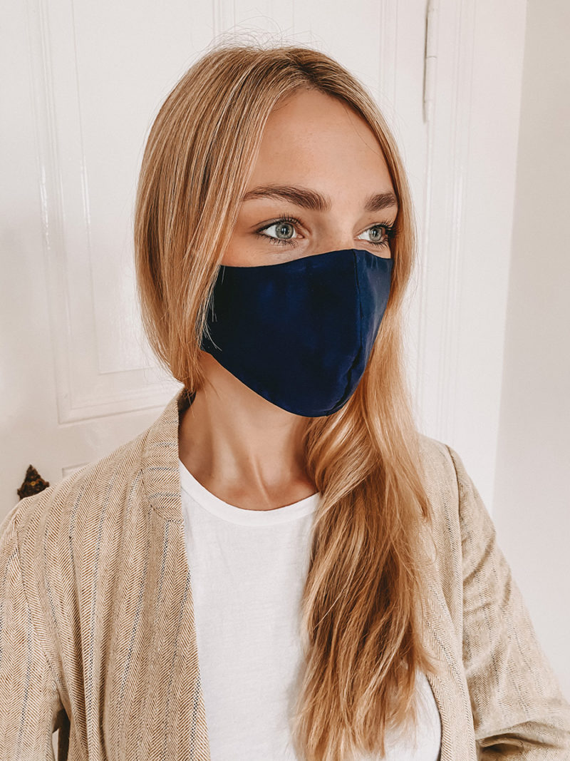 Gesichtsmaske mit Nasenbügel in navy